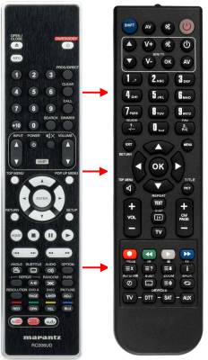 Replacement remote control for Marantz UD5007