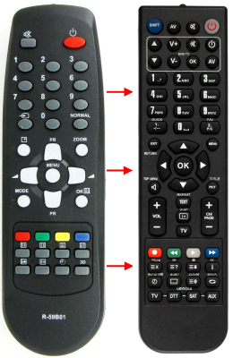 Replacement remote control for Daewoo R-59B02