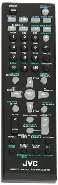 Replacement remote control for JVC UX-G500V