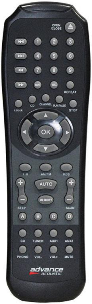 Replacement remote control for Advance Acoustic MAX-450