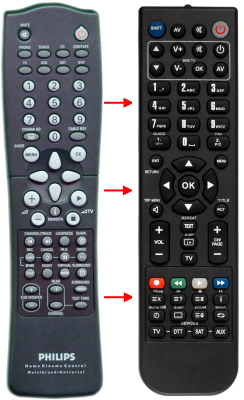 Replacement remote for Philips FR996/17 FR99617 FR99617S FR99617S98 FR99617S99 FR999
