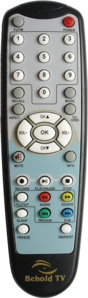 Replacement remote control for Behold TV609RDS