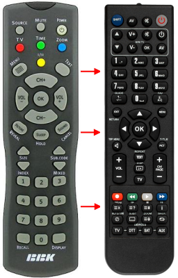 Replacement remote control for Bbk LT1514S