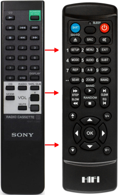 Erstatnings-fjernbetjening til  Sony RMT-C560