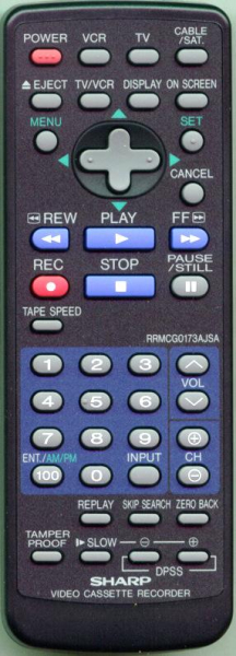 Replacement remote control for Sharp RRMCG0173AJSA