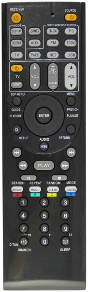 Replacement remote control for Onkyo TX-SR577