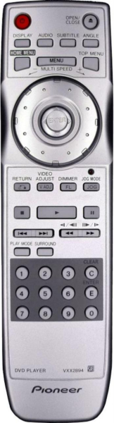 Replacement remote control for Pioneer DV989AVI