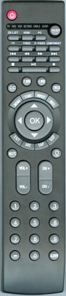 Replacement remote for Haier HL26B, HL26BA, HL32BGA