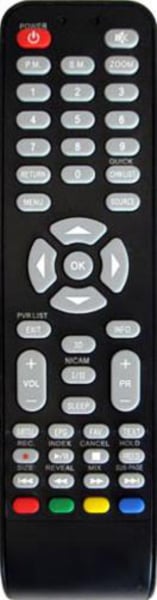 Replacement remote control for Polaroid TVLED32HDPR001(V.2)