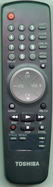 Replacement remote for Toshiba BZ624047, 00003C, MV19J2, MV13J2
