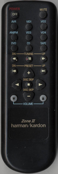 Replacement remote for Harman Kardon HG18B00, AVR635 ZONE II