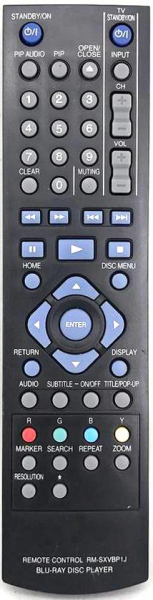 Replacement remote control for JVC XV-BP1