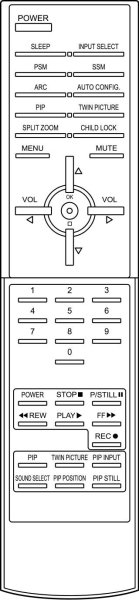 Télécommande de remplacement pour LG MZ42PZ43B