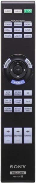 Replacement remote control for Sony RM-PJ20
