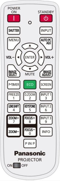 Replacement remote for Panasonic PT-EX500EL PT-EZ570UL PT-EZ570U PT-EW630U