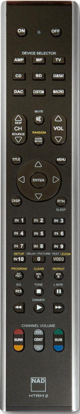 Replacement remote control for Nad M33