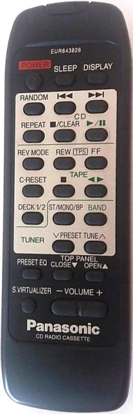 Télécommande de remplacement pour Panasonic RX-DT690