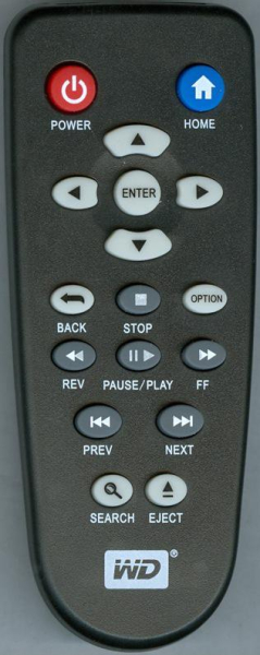 Télécommande de remplacement pour Western Digital WDTV001RNN