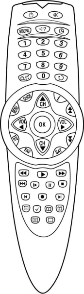 Replacement remote control for Telewire REMCON1034