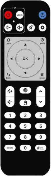 Replacement remote control for Ott MXQ