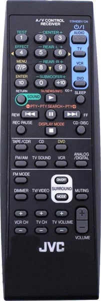 Replacement remote control for JVC RX-5020R