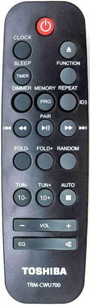 Replacement remote control for Toshiba TRM-CWU700