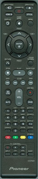 Télécommande de remplacement pour Pioneer XVBD717W, XVBD918FSW, AXD7626, HTZBD51