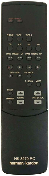 Replacement remote control for Harman Kardon HK3270