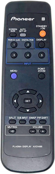 Replacement remote for Pioneer PDP504CMX, PDP434CMX, PDP505CMX