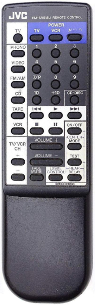 Replacement remote control for JVC RX-518V