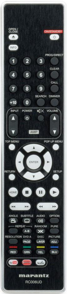 Replacement remote control for Marantz RC006UD