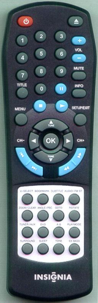 Replacement remote for Insignia NSH2002B, NSH2002U, DAV7631, NSH2002