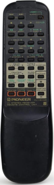 Replacement remote control for Pioneer CU-VSX105