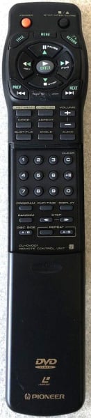 Replacement remote for Pioneer CUDV001, VXX2399, DVL700, DVL90
