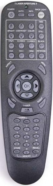 Replacement remote for Projectiondesign Action model three 1080