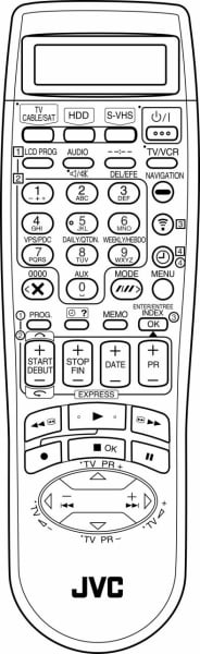 Telecomando sostitutivo per JVC HM-DH30000U HR-S9500U HR-S9500EH SR-VS30U HR-S9600U