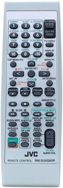 Replacement remote control for JVC UX-G60E