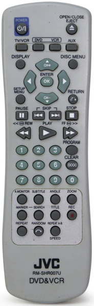 Replacement remote for JVC HR-XVC18BUS HR-XVC19SUS