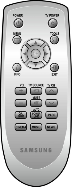 Replacement remote control for Samsung AH59-02196G