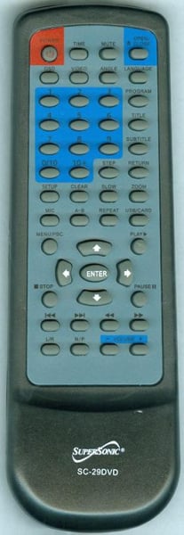 Replacement remote for Supersonic SC29DVD