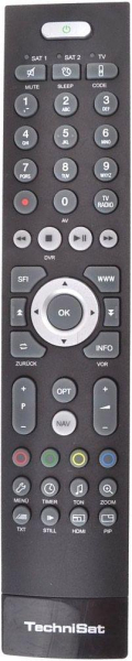 Replacement remote control for Technisat TECHNIMEDIA UHD+49