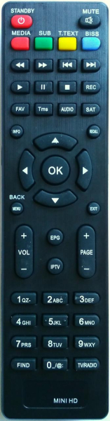 Replacement remote control for Sat-integral S-1226HD