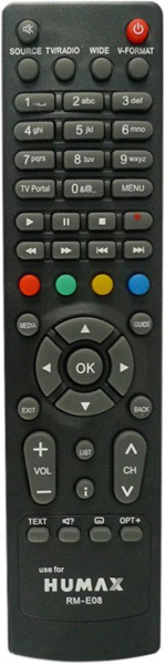 Replacement remote control for Humax RM-E08 4IN1
