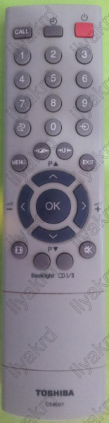 Replacement remote control for Toshiba CT-8007