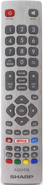 Replacement remote control for Sharp LC-24DHG6001K