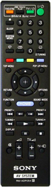 Replacement remote control for Sony RM-ADP054