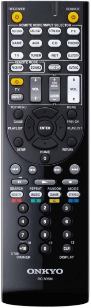 Replacement remote control for Onkyo TX-NR747