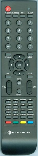 Replacement remote for Element ELDFT421, ELDHT241, ELDTW422, ELCFT241