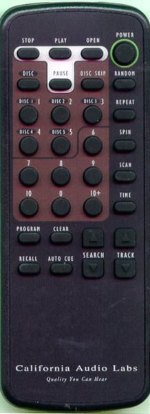 Replacement remote for California Audio Lab CL10, 01REMOTECL10, CL5