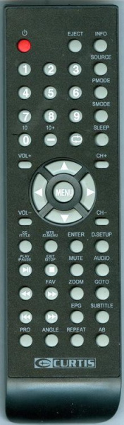 Replacement remote for Curtis International LCDVD326A2